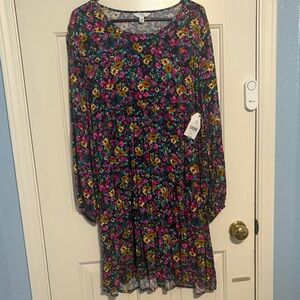 Time and Tru Vibrant Floral Blouse